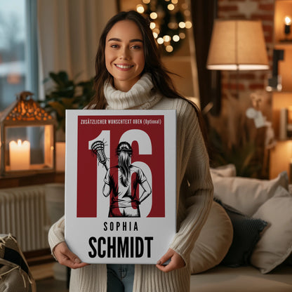 Leinwand Lacrosse Lacrossespielerin Geschenk für Tochter 2