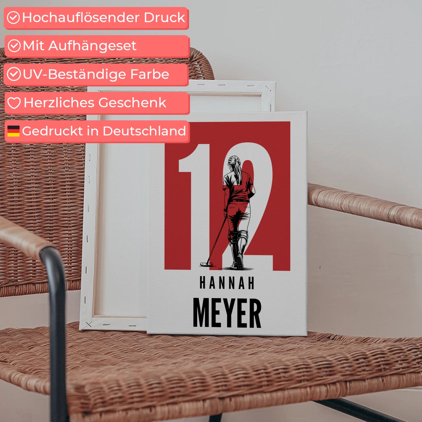 Sport Leinwand Polo Polospielerin Geschenk für Tocher Mama Tante Freundin 5