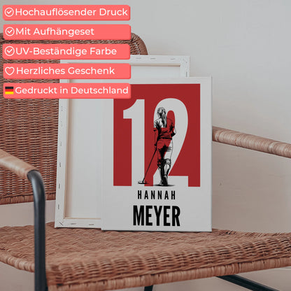 Sport Leinwand Polo Polospielerin Geschenk für Tocher Mama Tante Freundin 5