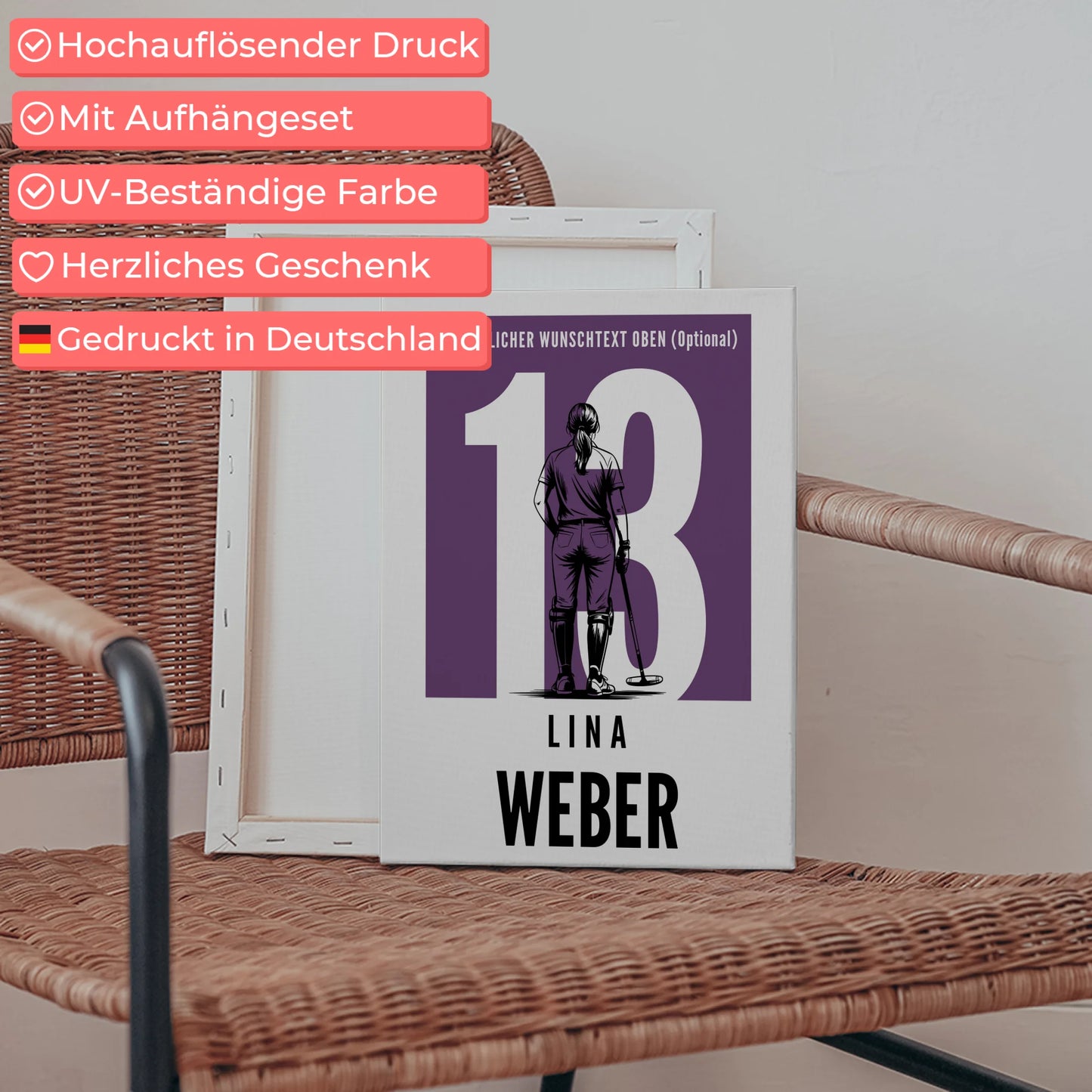 Leinwand Polo Polospielerin Geschenk für Tocher Freundin 5