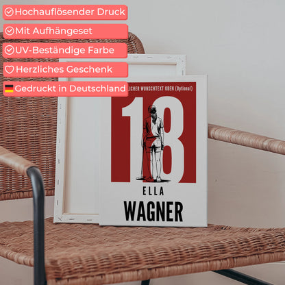 Leinwand Personalisiert Polo Polospielerin Geschenk für Mädchen Turnier 5