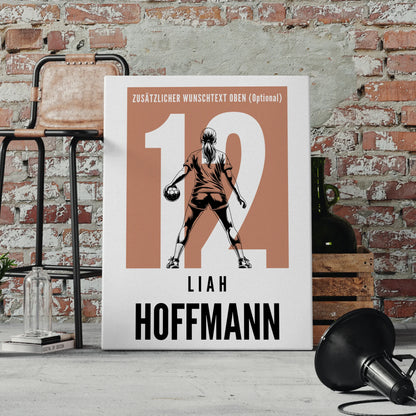Leinwand Handball Handballerin Geschenk für Mädchen Turnier 4