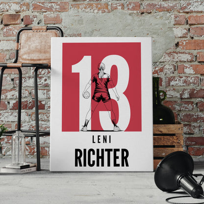 Personalisierte Leinwand Handball Handballerin Geschenk für Mädchen Turnier Urkunde 4