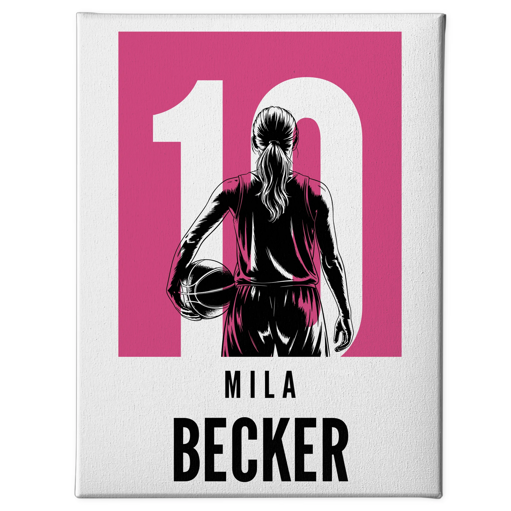 Personalisierte Leinwand Basketball Basketballerin Geschenk für Mädchen Turnier 1