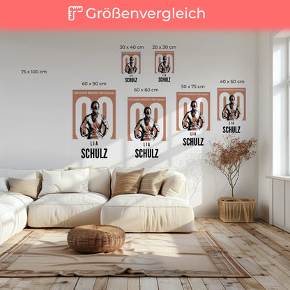 Leinwand Rugby Rugbyspielerin Geschenk für Tocher Mama Tante Freundin 6
