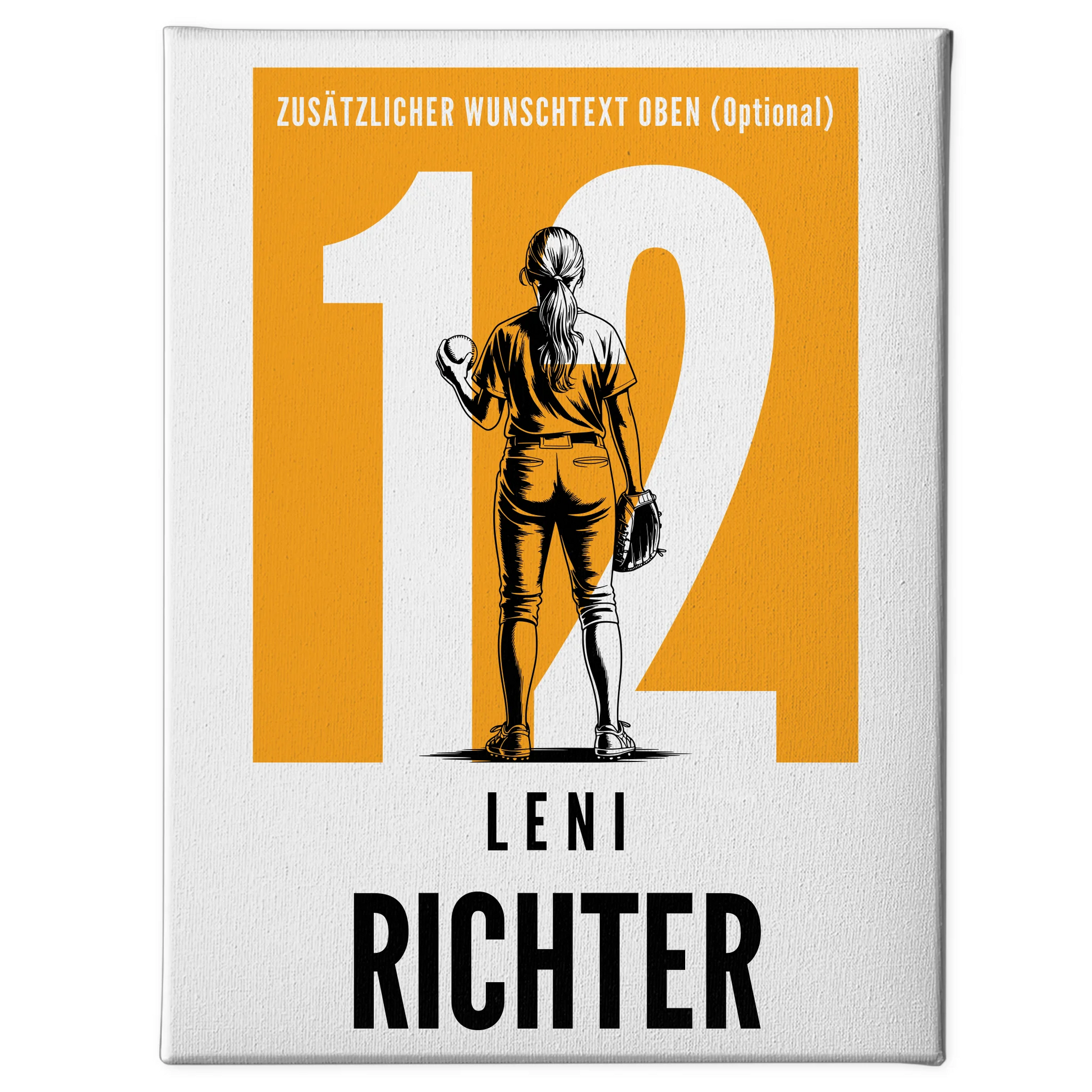 Leinwand Personalisiert Softball Softballspielerin Geschenk für Tochter 1
