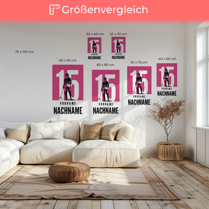 Personalisierte Leinwand Polo Polospielerin Geschenk für Tochter 6