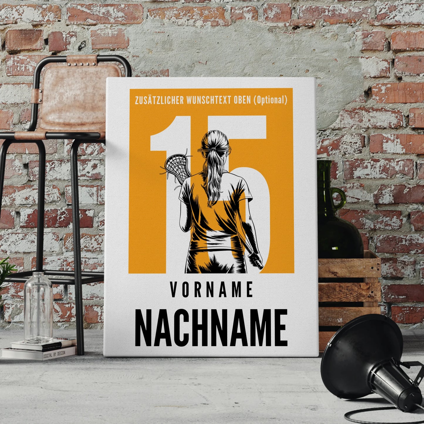 Leinwand Personalisiert Lacrosse Lacrossespielerin Geschenk für Tocher Mama Tante Freundin 4