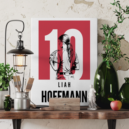 Personalisierte Leinwand Softball Softballspielerin Geschenk für Tocher Freundin 3