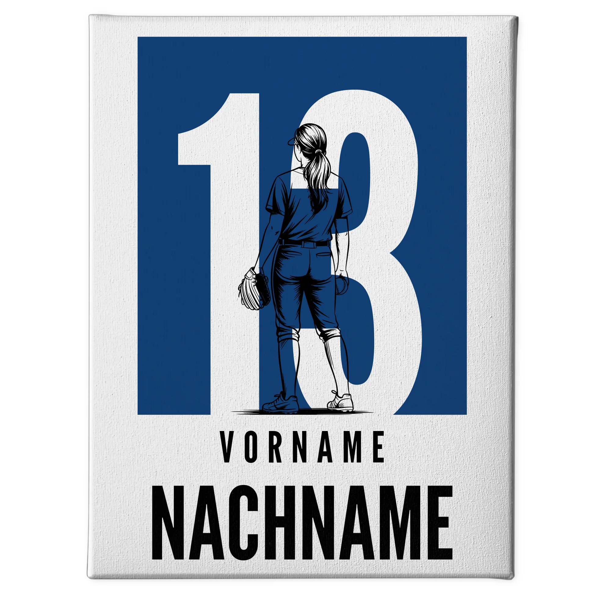 Sport Leinwand Softball Softballspielerin Geschenk für Mädchen Turnier 1