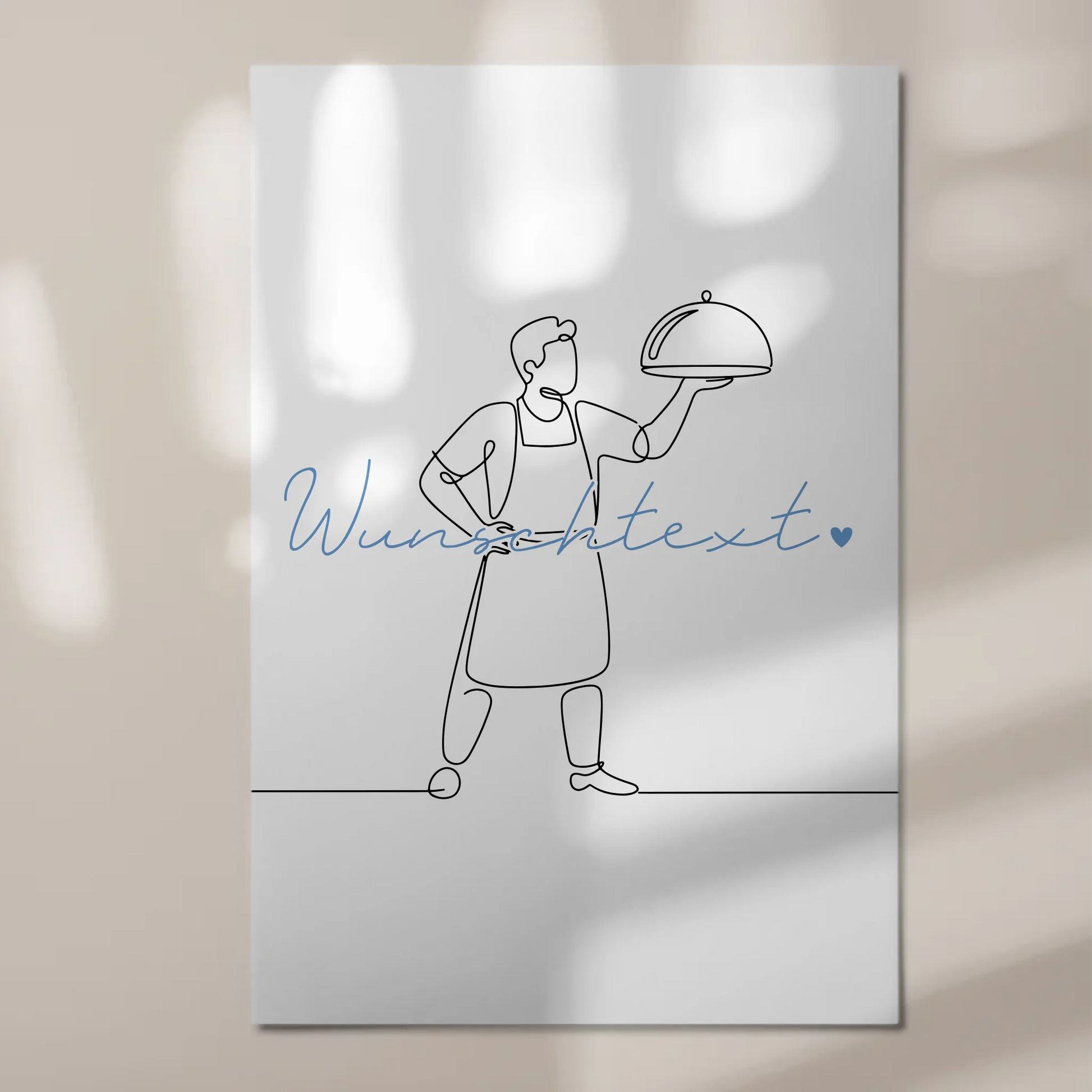 Lineart Fotoboard Magnet Wandbild Restaurantfachmann Geschenk Sohn & Bruder 1