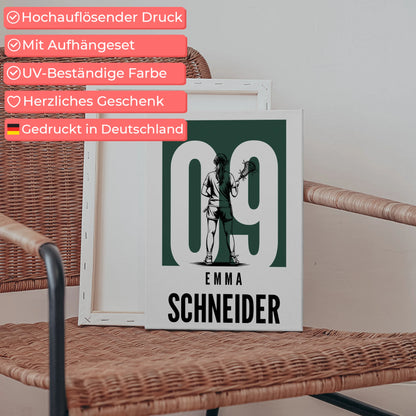 Personalisierte Leinwand Lacrosse Lacrossespielerin Geschenk für Mädchen Turnier 5