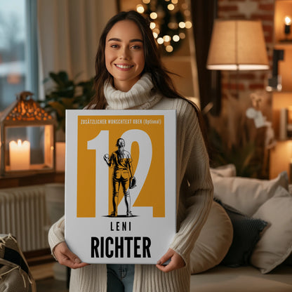 Leinwand Personalisiert Softball Softballspielerin Geschenk für Tochter 2
