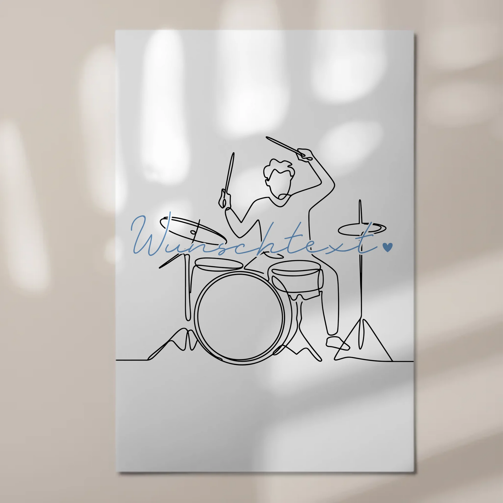 Lineart Fotoboard Magnetisch Personalisiert Schlagzeug Geschenk Sohn & Bruder 1