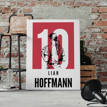 Personalisierte Leinwand Softball Softballspielerin Geschenk für Tocher Freundin 4