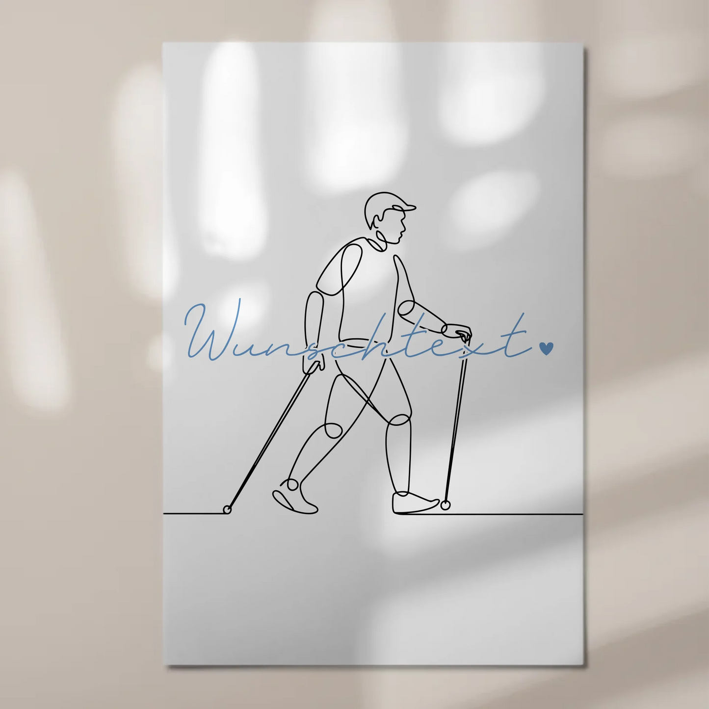 Lineart Fotoboard Magnet Wandbild Wandern Geschenk Sohn & Bruder 1