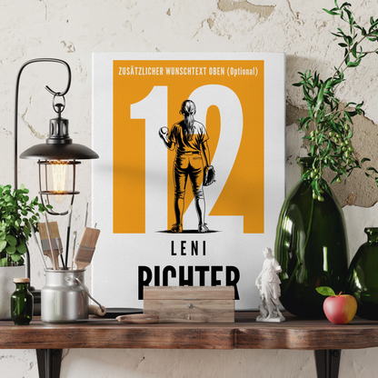 Leinwand Personalisiert Softball Softballspielerin Geschenk für Tochter 3