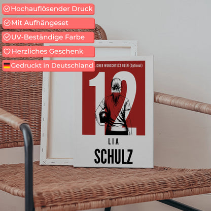 Leinwand Personalisiert Bowling Bowlerin Geschenk für Mädchen Turnier Urkunde 5