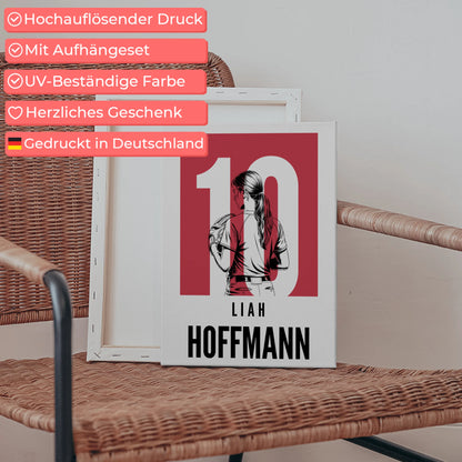 Personalisierte Leinwand Softball Softballspielerin Geschenk für Tocher Freundin 5