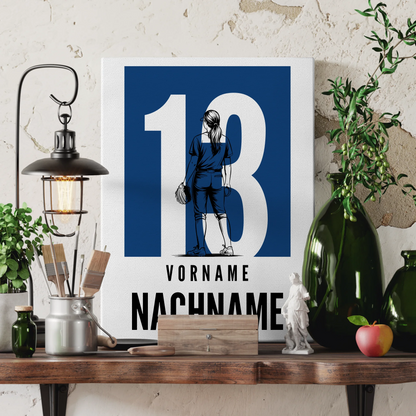 Sport Leinwand Softball Softballspielerin Geschenk für Mädchen Turnier 3