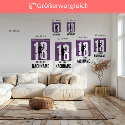 Leinwand Feldhockey Feldhockeyspielerin Geschenk für Mädchen Turnier Urkunde 6