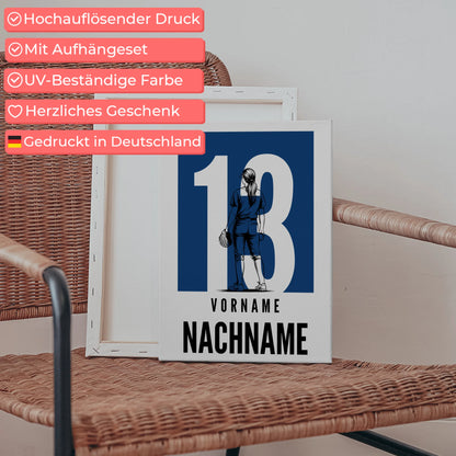 Sport Leinwand Softball Softballspielerin Geschenk für Mädchen Turnier 5