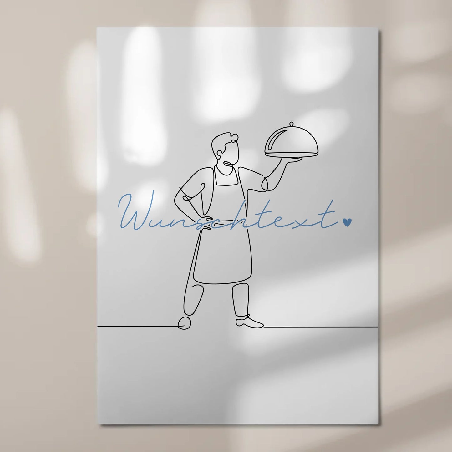 Lineart Fotoboard Magnet Wandbild Restaurantfachmann Geschenk Sohn & Bruder 7