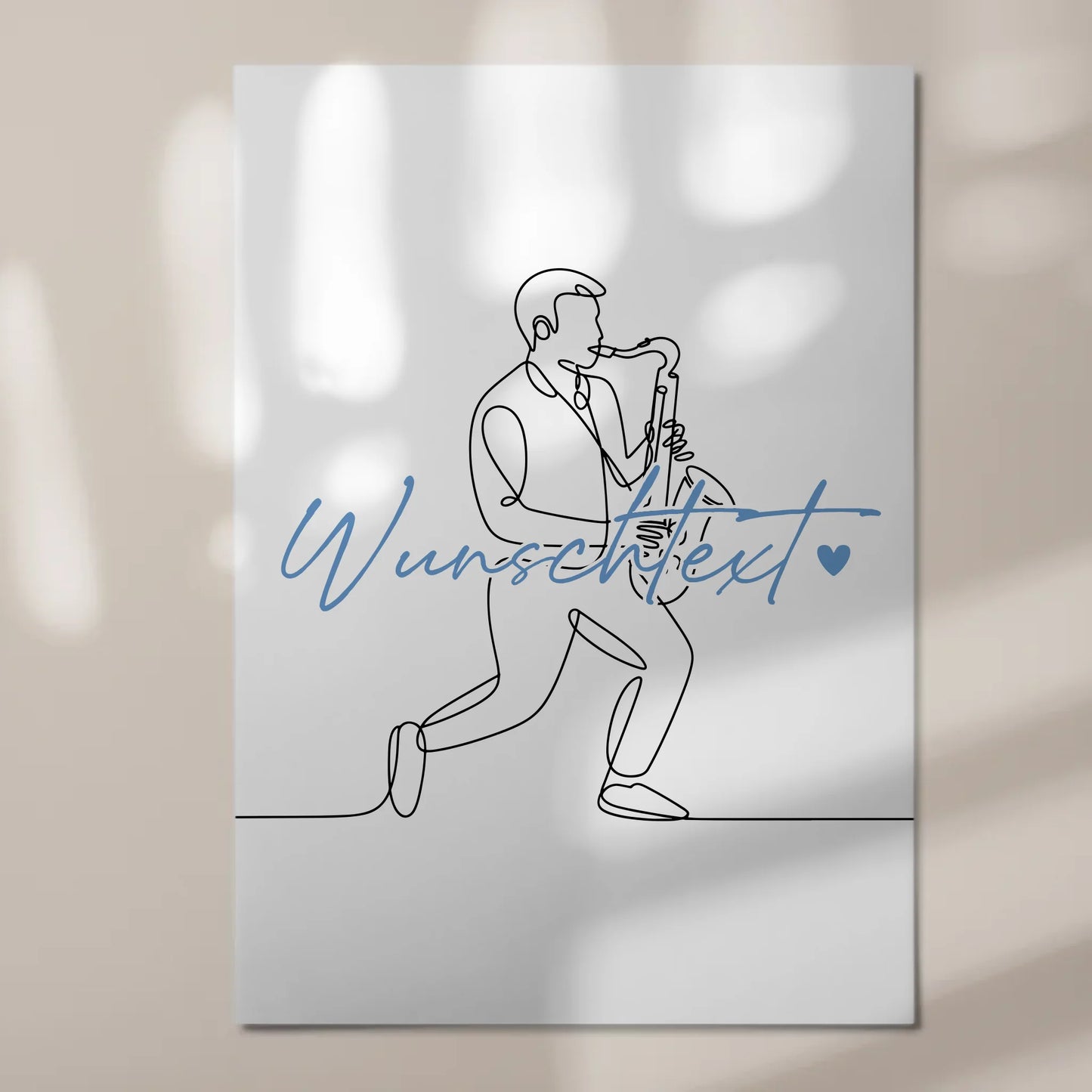 Personalisiertes Fotoboard Magnetisch Lineart Saxophon Geschenk Sohn & Bruder 7