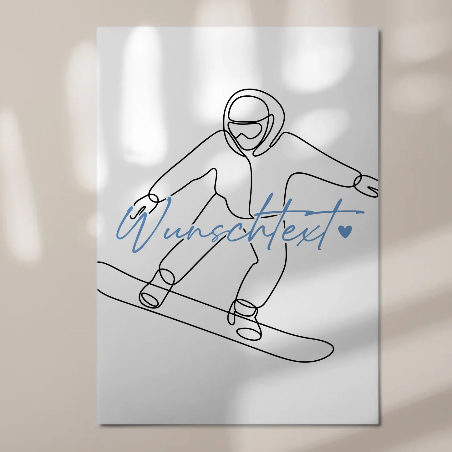 Lineart Fotoboard Magnetisch Personalisiert Snowboarden Geschenk Sohn & Bruder 7