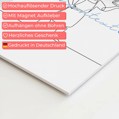 Lineart Fotoboard Magnet Wandbild Restaurantfachmann Geschenk Sohn & Bruder 10