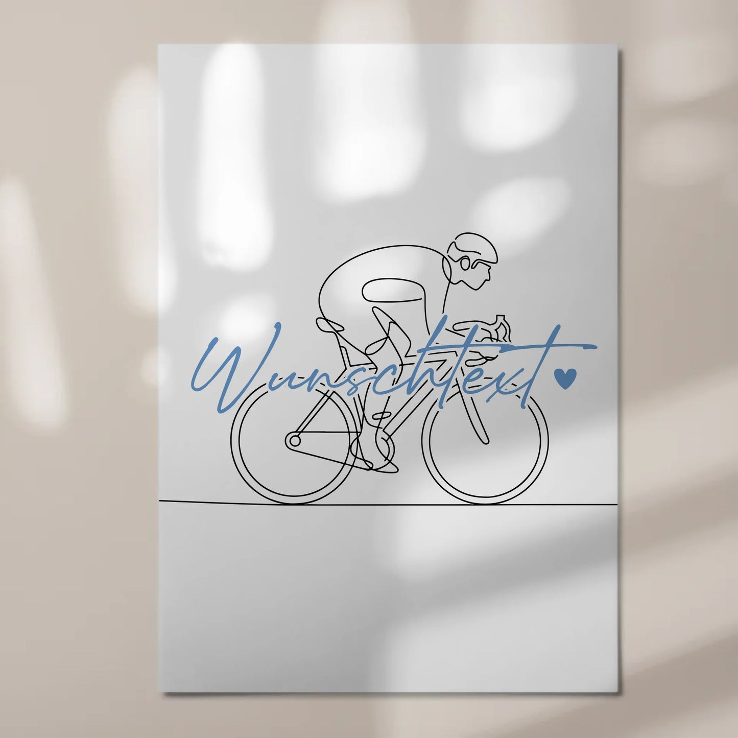 Lineart Fotoboard Magnetisch Personalisiert Rennradfahren Geschenk Sohn & Bruder