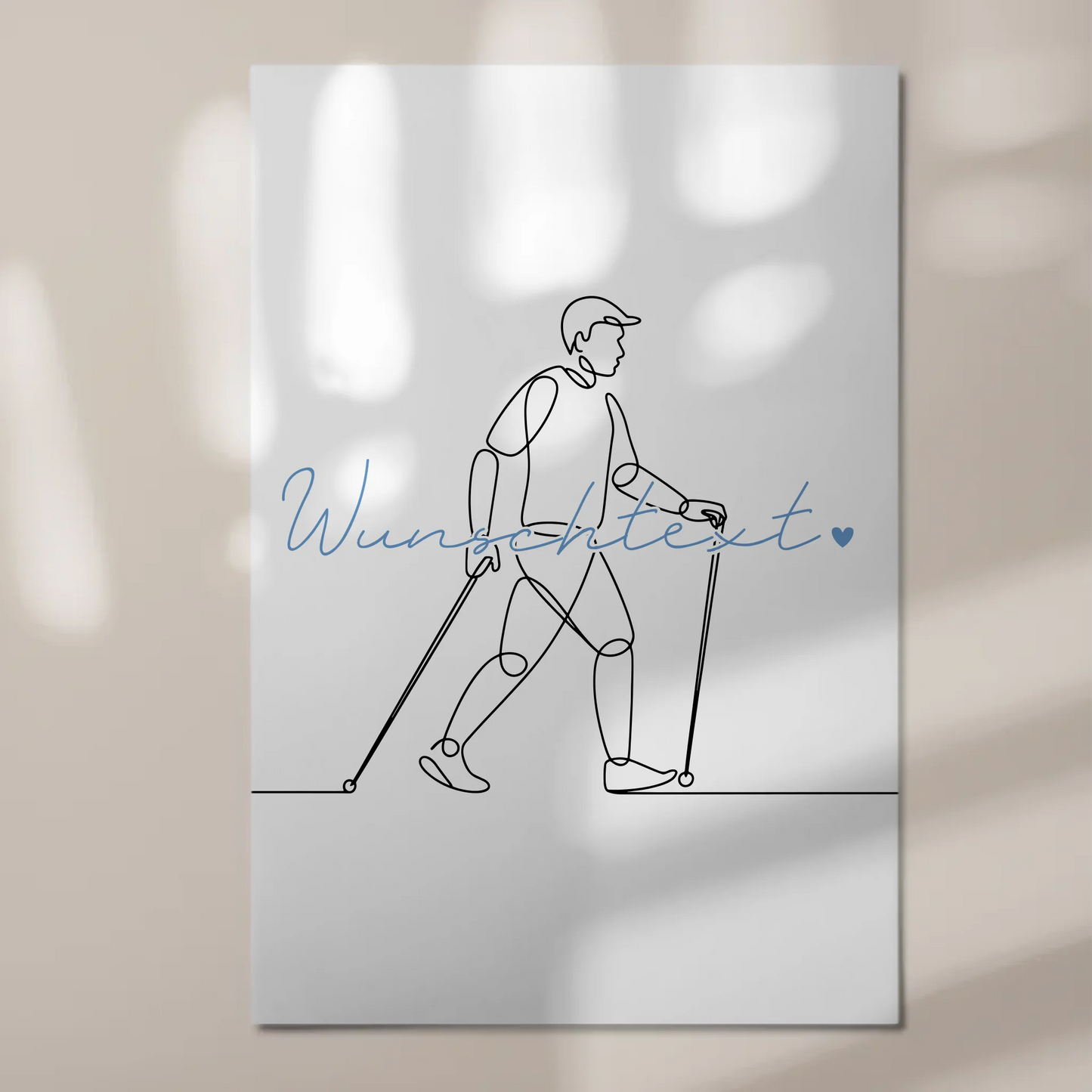 Lineart Fotoboard Magnet Wandbild Wandern Geschenk Sohn & Bruder