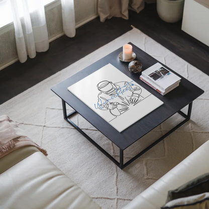 Lineart Fotoboard Magnet Wandbild Schweißer Geschenk Sohn & Bruder