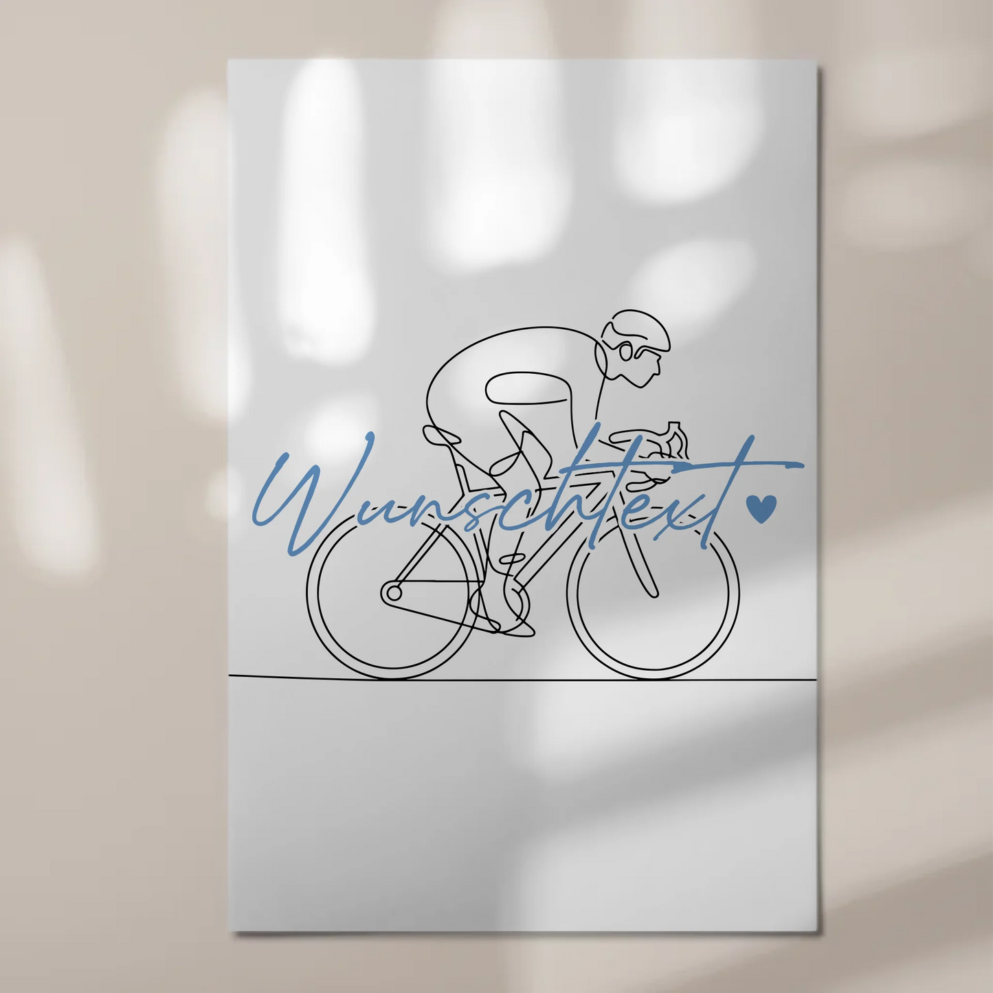 Lineart Fotoboard Magnetisch Personalisiert Rennradfahren Geschenk Sohn & Bruder