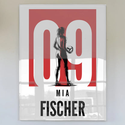 Personalisiertes Acrylglas Bild Volleyball Volleyballerin Geschenk für Tochter