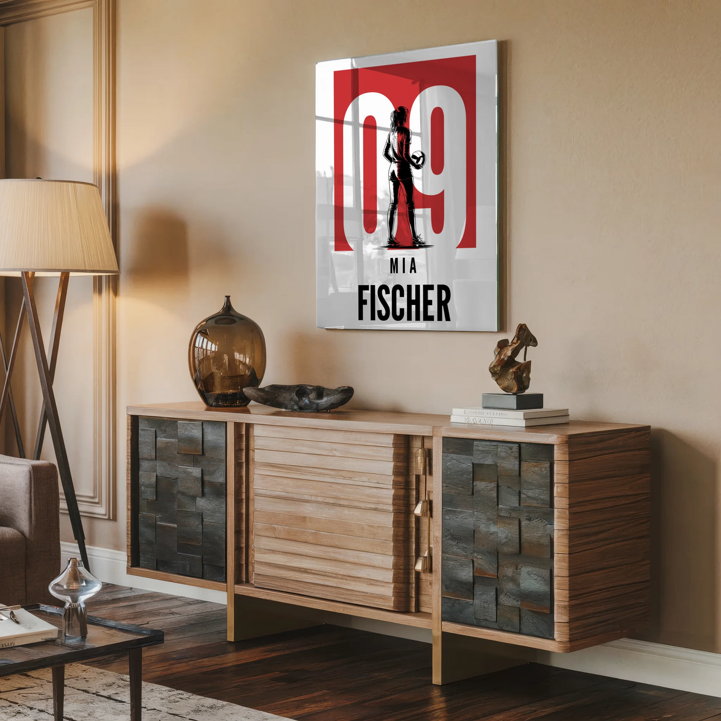 Personalisiertes Acrylglas Bild Volleyball Volleyballerin Geschenk für Tochter