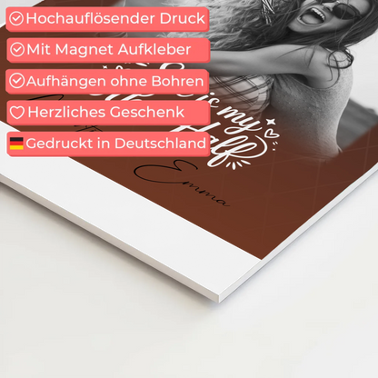 Personalisierbares Fotoboard Poster Magnetisch mit 4 Fotos She is my other half Geschenk 4