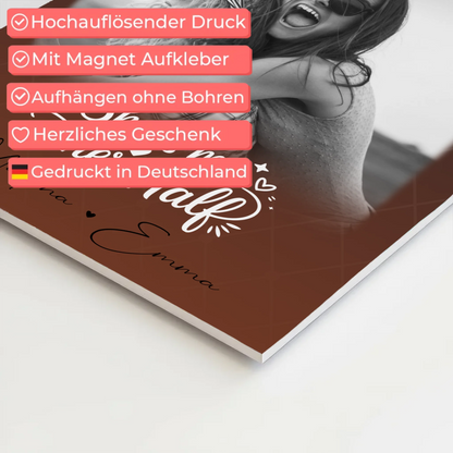 Personalisierbares Fotoboard Poster Magnetisch mit 4 Fotos She is my other half Geschenk