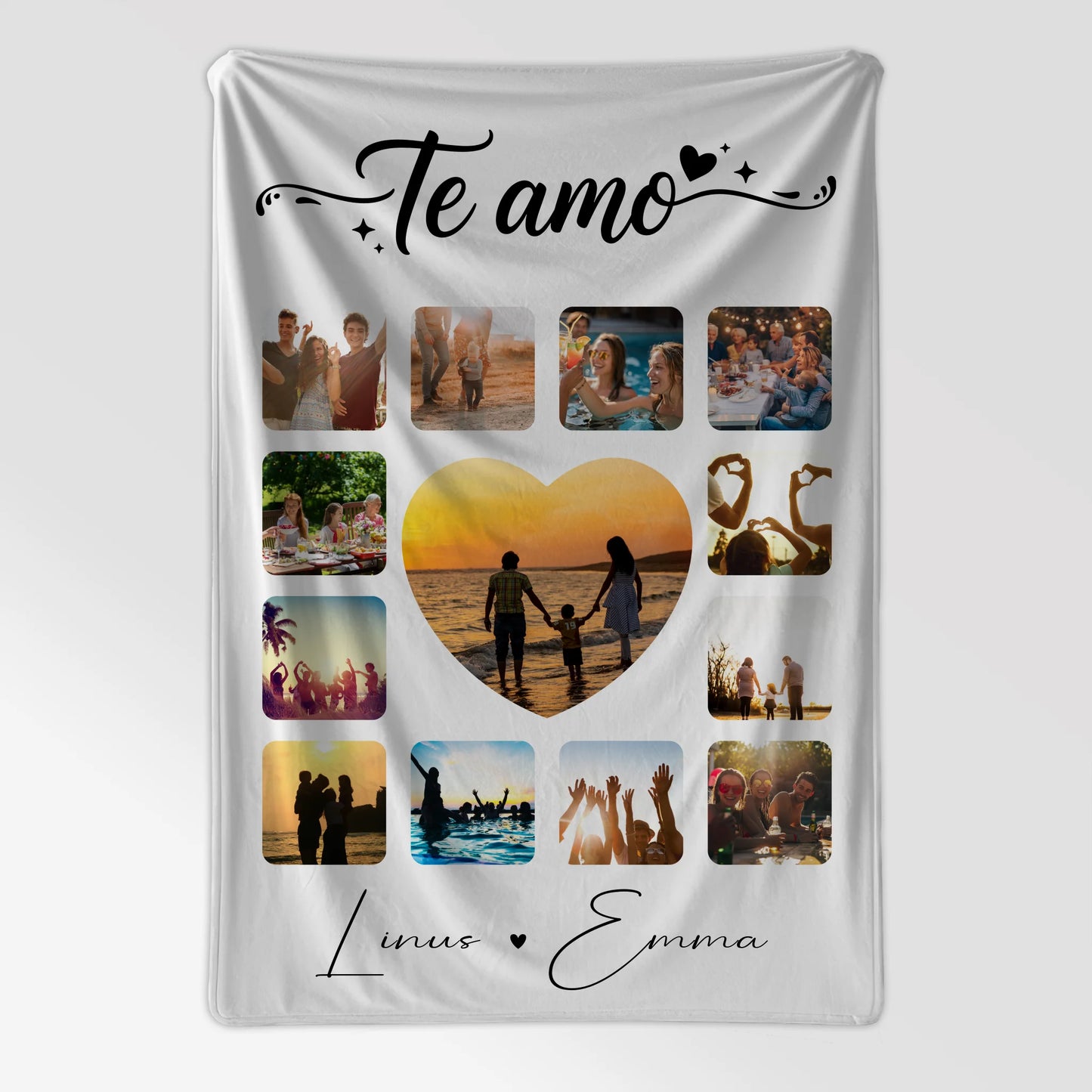 Decke Mit Namen Für Paare 13 Fotos Te amo Liebe auf Spanisch Personalisiertes Geschenk 7