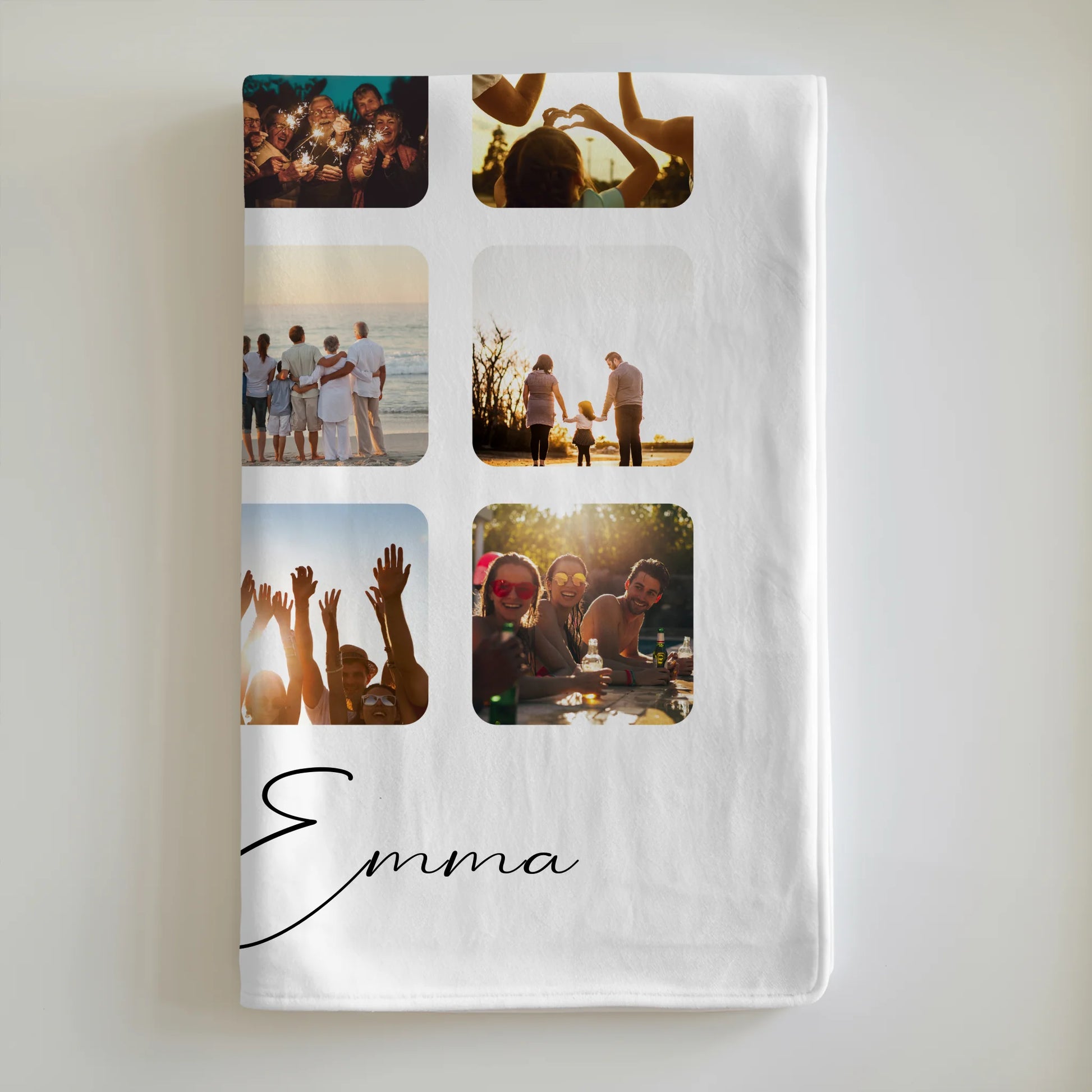 Personalisierte Namensdecke mit Fotocollage für Paare 16 Fotos Te iubesc Liebe auf Rumänisch Geschenk 6