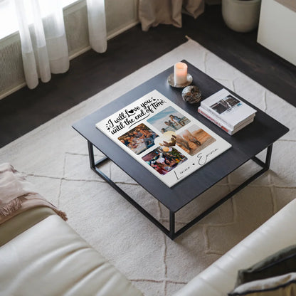 Personalisiertes Fotoboard Poster Magnetisch mit Fotocollage Liebe 4 Fotos Until the End of Time Geschenk 3