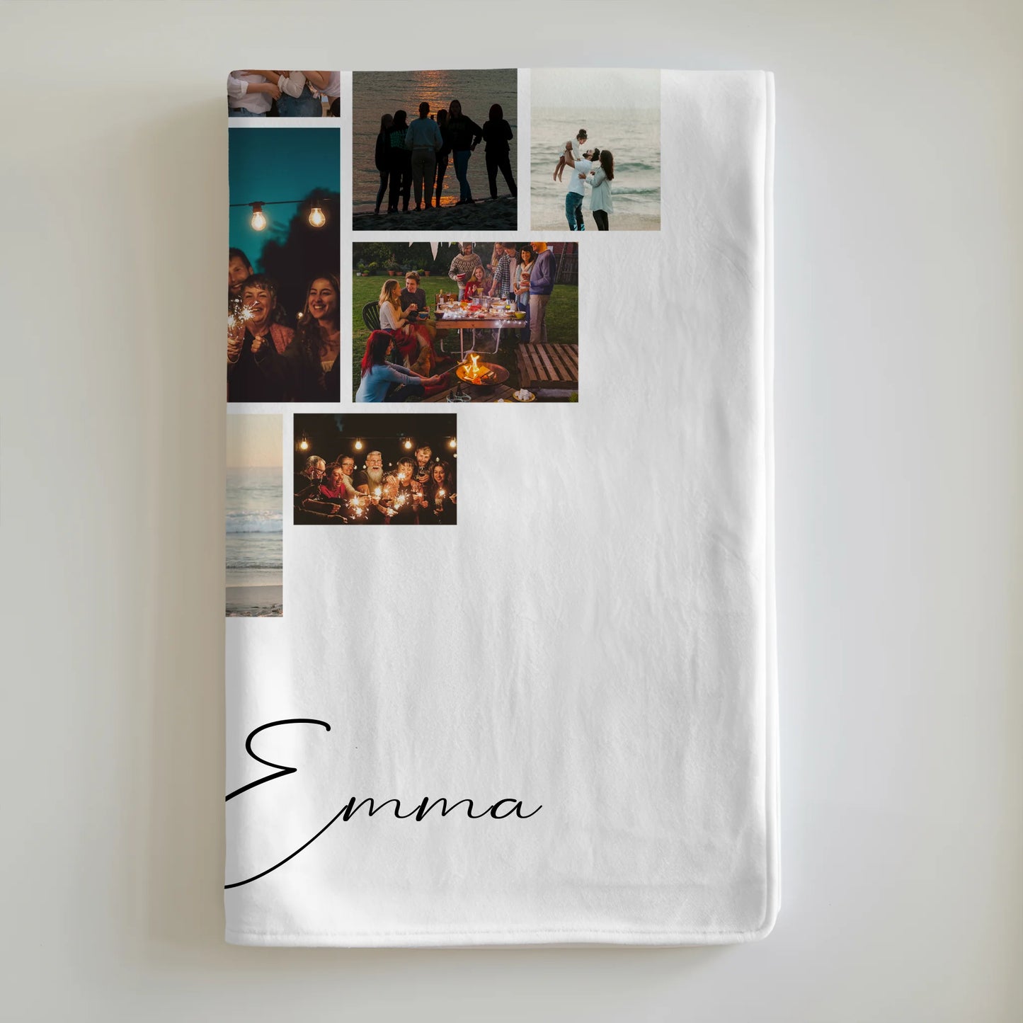 Personalisierte Kuscheldecke Mit Namen Und Motiv Fotocollage für Paare 19 Herz Fotos Ljubim te Liebe auf Slowenisch Geschenk 6