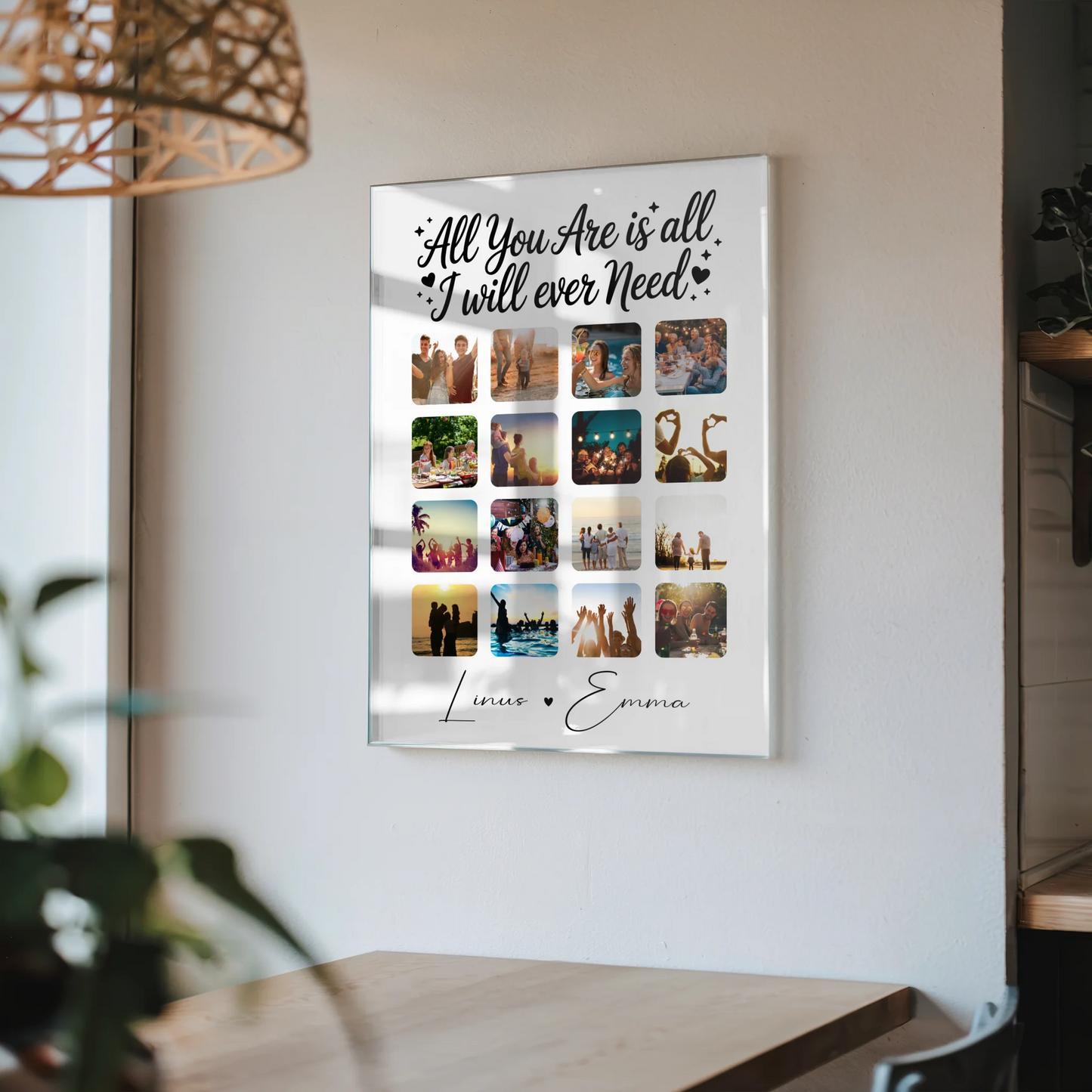 Personalisierte Acrylglas Mit Foto Fotocollage Liebe 16 Fotos Geschenk