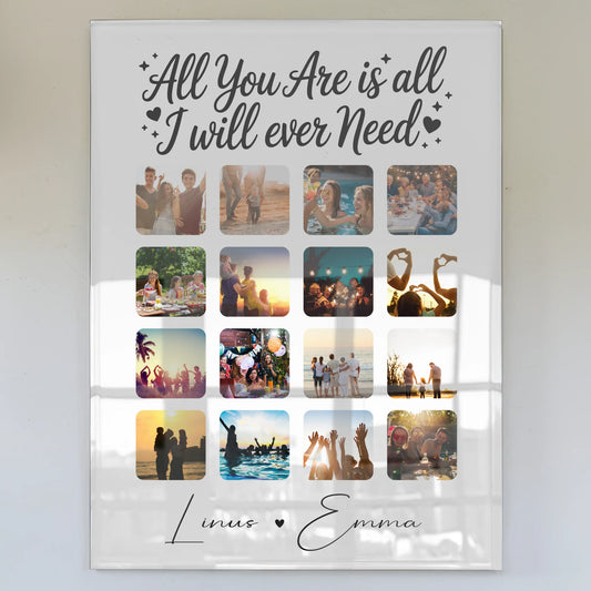 Personalisierte Acrylglas Mit Foto Fotocollage Liebe 16 Fotos Geschenk