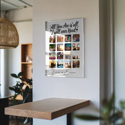 Personalisierte Acrylglas Mit Foto Fotocollage Liebe 16 Fotos Geschenk