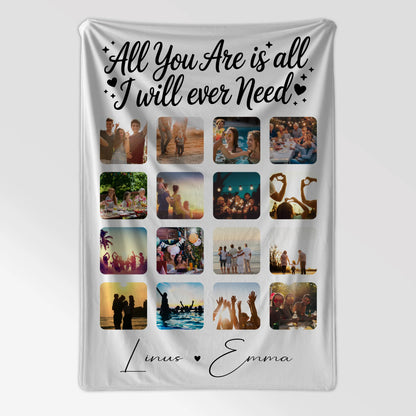 Personalisierte Kuscheldecke mit Namen Fotocollage Liebe 16 Fotos Geschenk 7