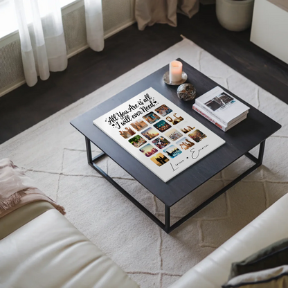 Fotoboard Magnet Poster Fotocollage Liebe 16 Fotos All you are is all I will ever need Geschenk 9