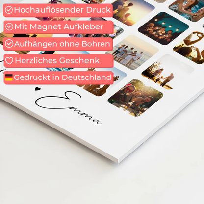 Fotoboard Magnet Poster Fotocollage Liebe 16 Fotos All you are is all I will ever need Geschenk 10