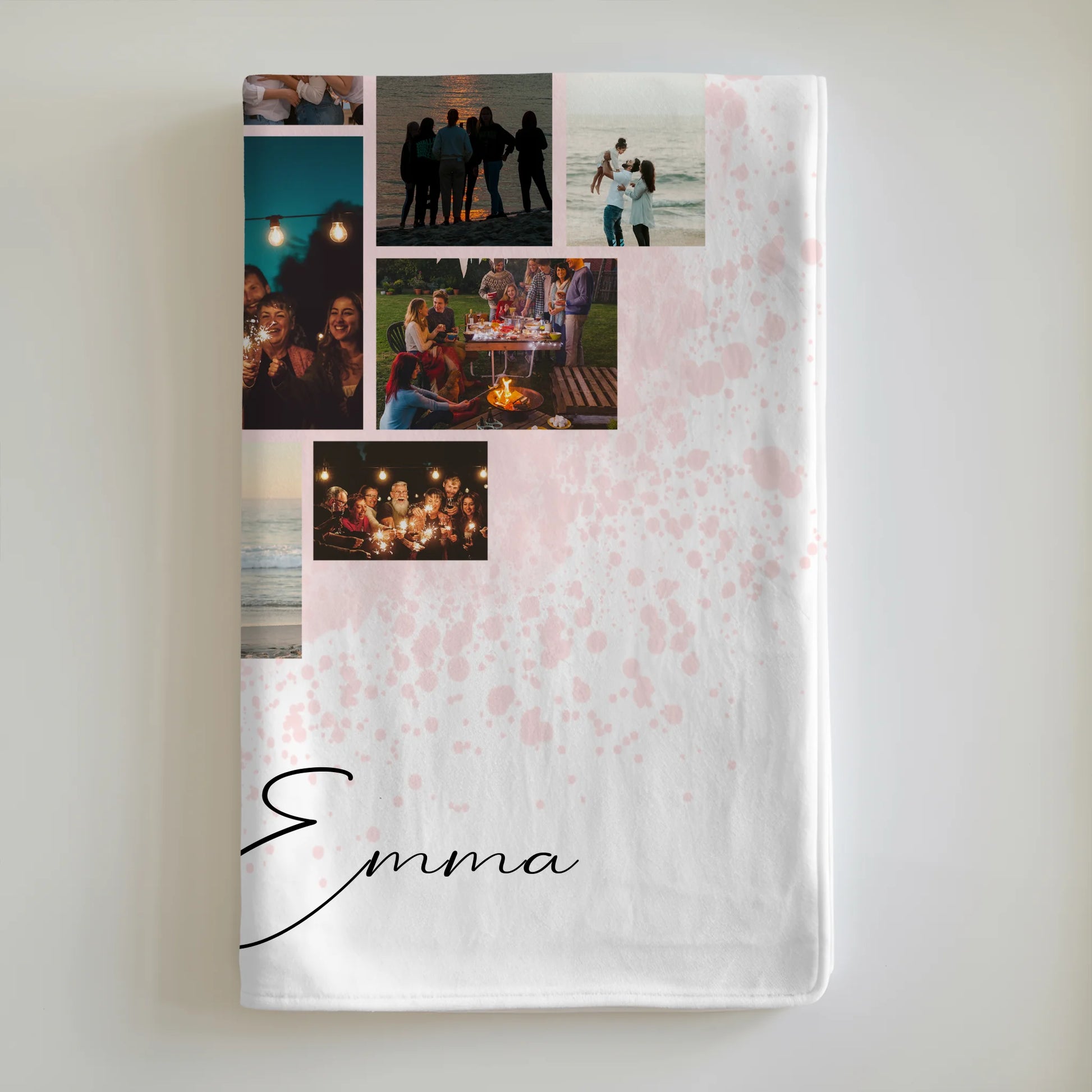 Personalisierte Decke Mit Namen mit Fotocollage für Paare 19 Herz Fotos Home Is Where Your Love Is Geschenk 6