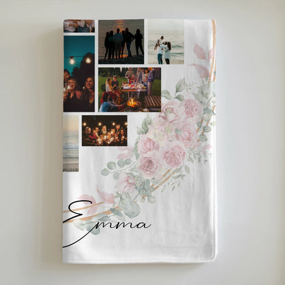 Personalisierte Decke Mit Namen Paar Fotocollage 19 Herz Fotos Home is Wherever I Am with You Geschenk 6